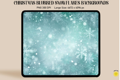 Christmas Blurred Snowflakes Backgrounds