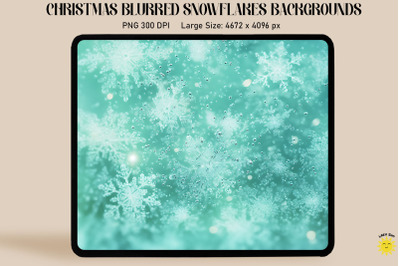 Christmas Blurred Snowflakes Backgrounds