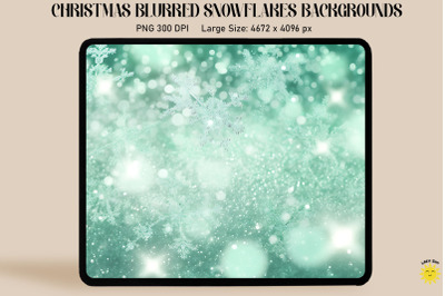 Christmas Blurred Snowflakes Backgrounds