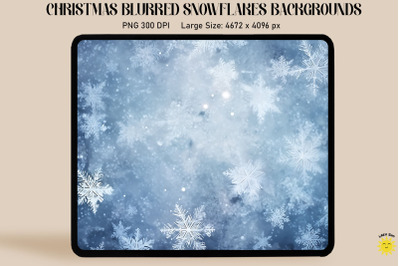 Christmas Blurred Snowflakes Backgrounds