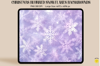 Christmas Blurred Snowflakes Backgrounds