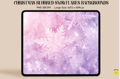 Christmas Blurred Snowflakes Backgrounds