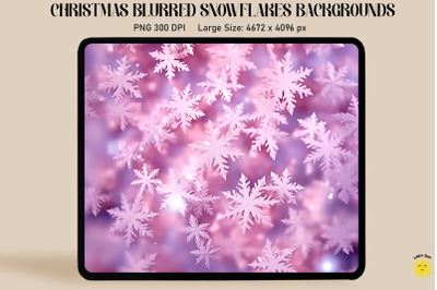 Christmas Blurred Snowflakes Backgrounds