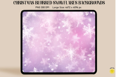 Christmas Blurred Snowflakes Backgrounds