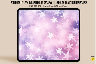 Christmas Blurred Snowflakes Backgrounds