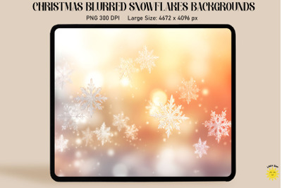 Christmas Blurred Snowflakes Backgrounds