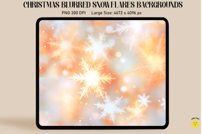 Christmas Blurred Snowflakes Backgrounds