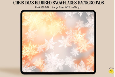 Christmas Blurred Snowflakes Backgrounds