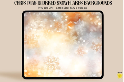 Christmas Blurred Snowflakes Backgrounds