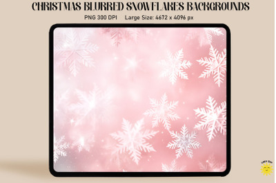 Christmas Blurred Snowflakes Backgrounds