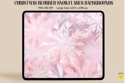 Christmas Blurred Snowflakes Backgrounds