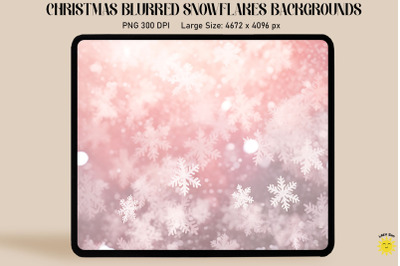 Christmas Blurred Snowflakes Backgrounds