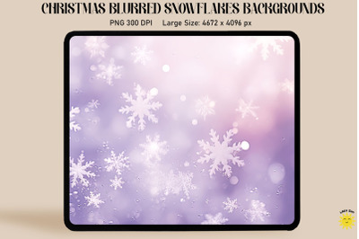 Christmas Blurred Snowflakes Backgrounds