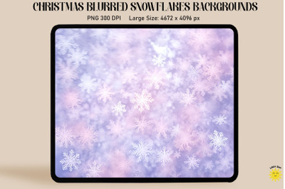 Christmas Blurred Snowflakes Backgrounds