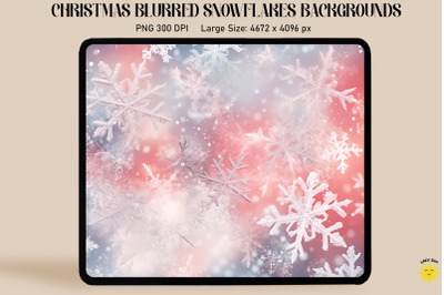 Christmas Blurred Snowflakes Backgrounds