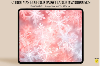 Christmas Blurred Snowflakes Backgrounds