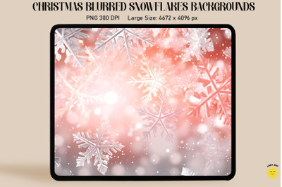 Christmas Blurred Snowflakes Backgrounds