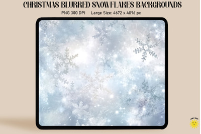 Christmas Blurred Snowflakes Backgrounds