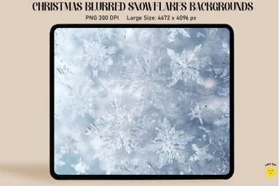 Christmas Blurred Snowflakes Backgrounds