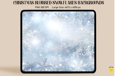 Christmas Blurred Snowflakes Backgrounds