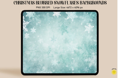 Christmas Blurred Snowflakes Backgrounds