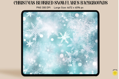 Christmas Blurred Snowflakes Backgrounds