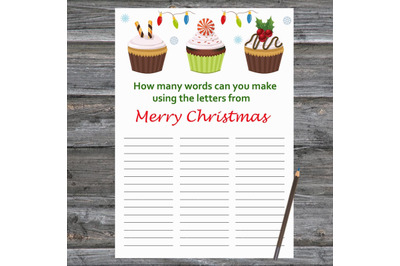 Cake Christmas card,How Many Words Can You Make From Merry Christmas