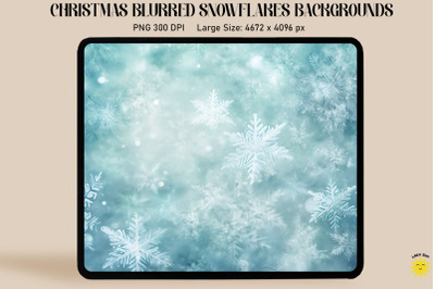 Christmas Blurred Snowflakes Backgrounds