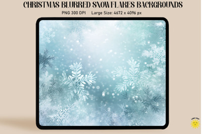 Christmas Blurred Snowflakes Backgrounds