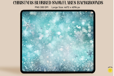 Christmas Blurred Snowflakes Backgrounds