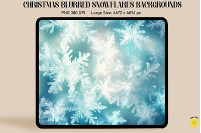 Christmas Blurred Snowflakes Backgrounds