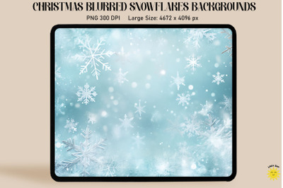 Christmas Blurred Snowflakes Backgrounds