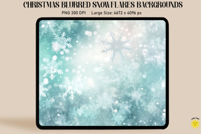 Christmas Blurred Snowflakes Backgrounds