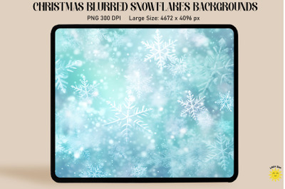 Christmas Blurred Snowflakes Backgrounds