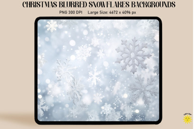 Christmas Blurred Snowflakes Backgrounds