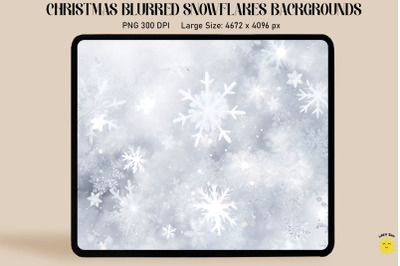 Christmas Blurred Snowflakes Backgrounds