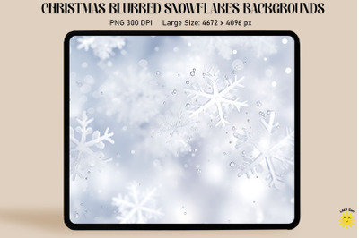 Christmas Blurred Snowflakes Backgrounds