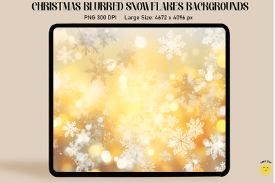 Christmas Blurred Snowflakes Backgrounds