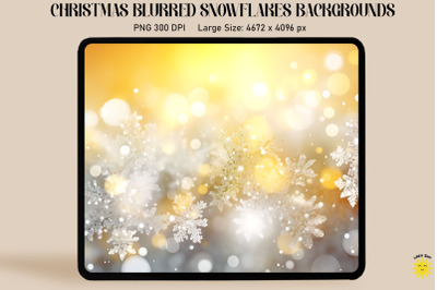 Christmas Blurred Snowflakes Backgrounds