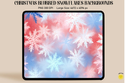 Christmas Blurred Snowflakes Backgrounds