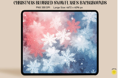 Christmas Blurred Snowflakes Backgrounds