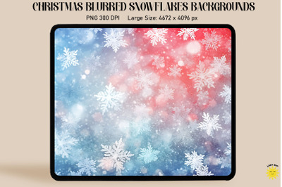 Christmas Blurred Snowflakes Backgrounds