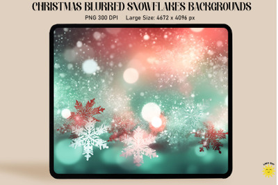 Christmas Blurred Snowflakes Backgrounds