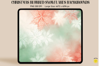 Christmas Blurred Snowflakes Backgrounds