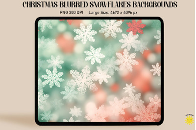 Christmas Blurred Snowflakes Backgrounds