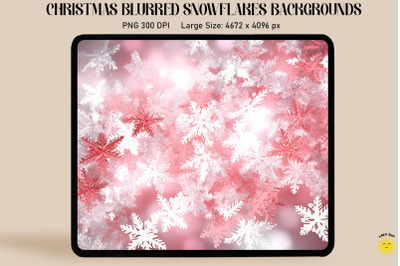 Christmas Blurred Snowflakes Backgrounds