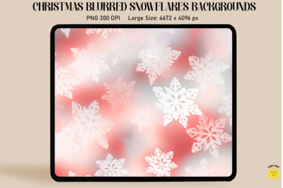 Christmas Blurred Snowflakes Backgrounds