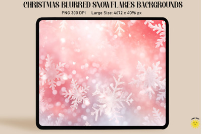 Christmas Blurred Snowflakes Backgrounds