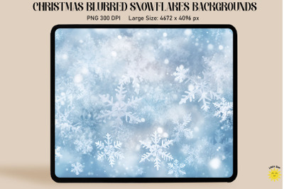 Christmas Blurred Snowflakes Backgrounds