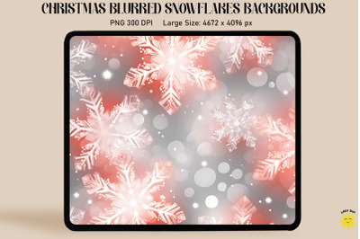 Christmas Blurred Snowflakes Backgrounds